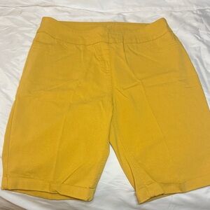 Soft Surroundings Bright Mustard Bike Shorts